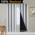 Light Grey 100% Blackout Curtains 72 Inch Long